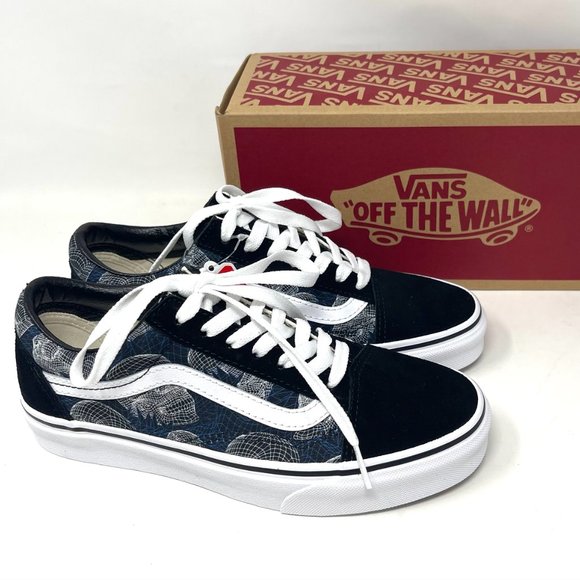 Vans Old Skool Black Skull Skateboarding Men's Size Canvas Suede VN0A3WKT9IB - Picture 8 of 11